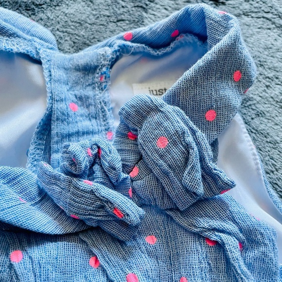 Beautiful blue dress size 18M by “just one you” by carters plus a NWOT headband - Picture 4 of 7